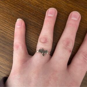 Sterling silver dragon ring